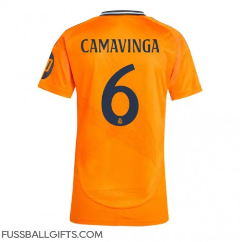 Real Madrid Eduardo Camavinga #6 Fußballbekleidung Auswärtstrikot Damen 2024-25 Kurzarm